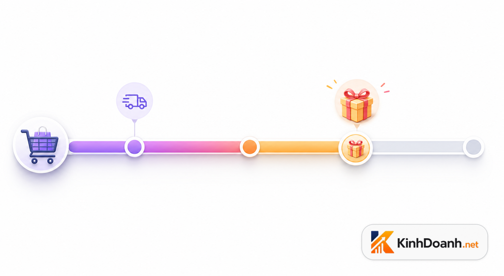 Ngưỡng freeship và quà tặng có điều kiện bằng thanh tiến trình icon không chữ đọc được