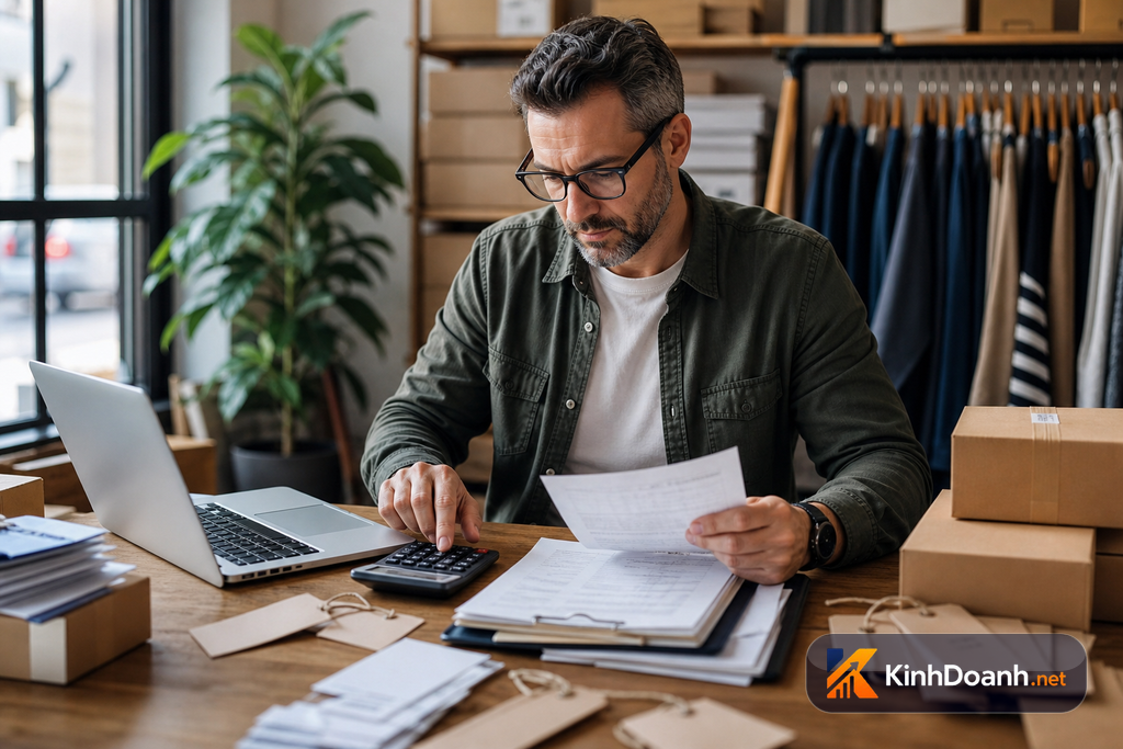 Chủ shop tính giá vốn, phí vận chuyển và chi phí để giữ giá bán hợp lý