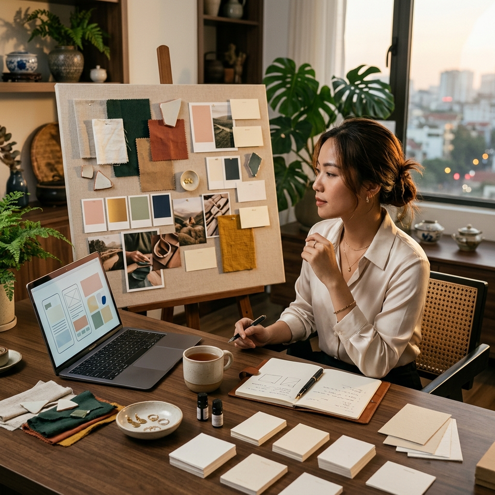 Chủ shop nhỏ xây dựng tên shop và định vị trước khi mở bán online