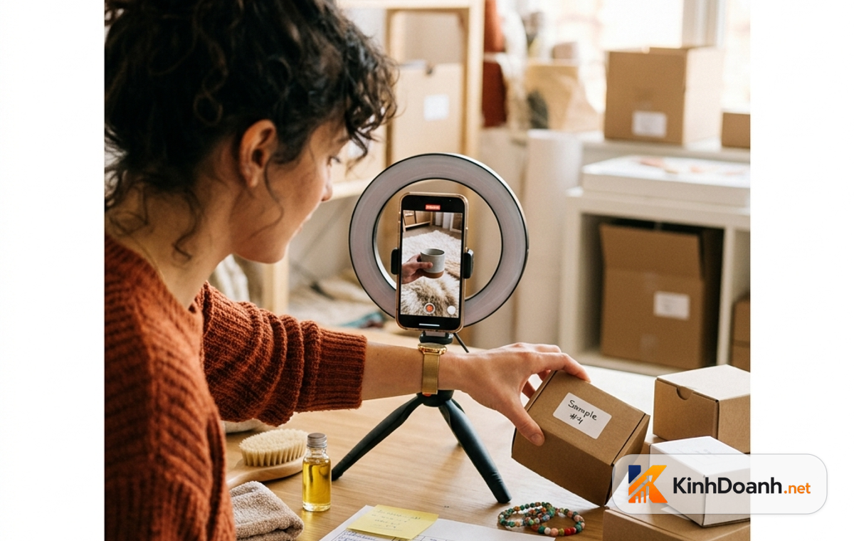 Bàn chọn sản phẩm và tính biên lợi nhuận TikTok Shop