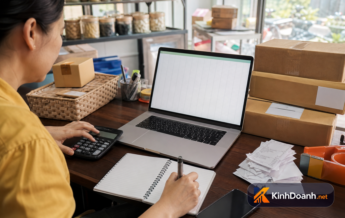 Checklist sổ sách, hóa đơn và doanh thu cho shop bán hàng online năm 2026