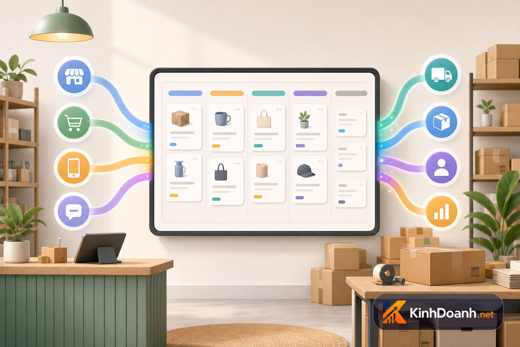 Nhiều kênh bán đổ về một bảng gom đơn trung tâm cho shop nhỏ