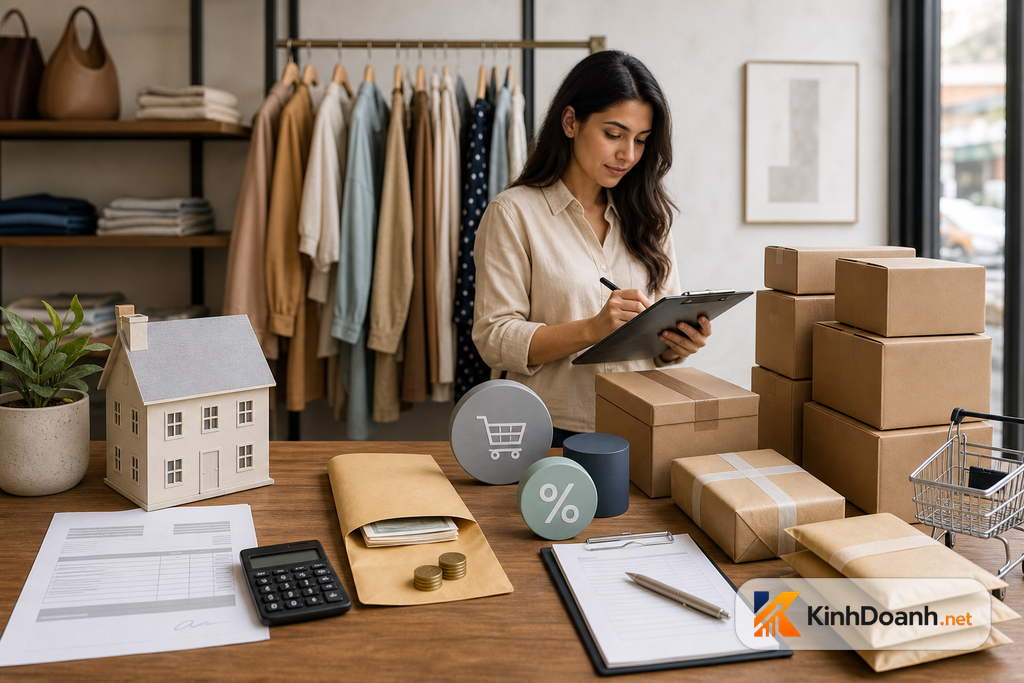 Chi phí cố định và chi phí theo đơn trong một shop nhỏ