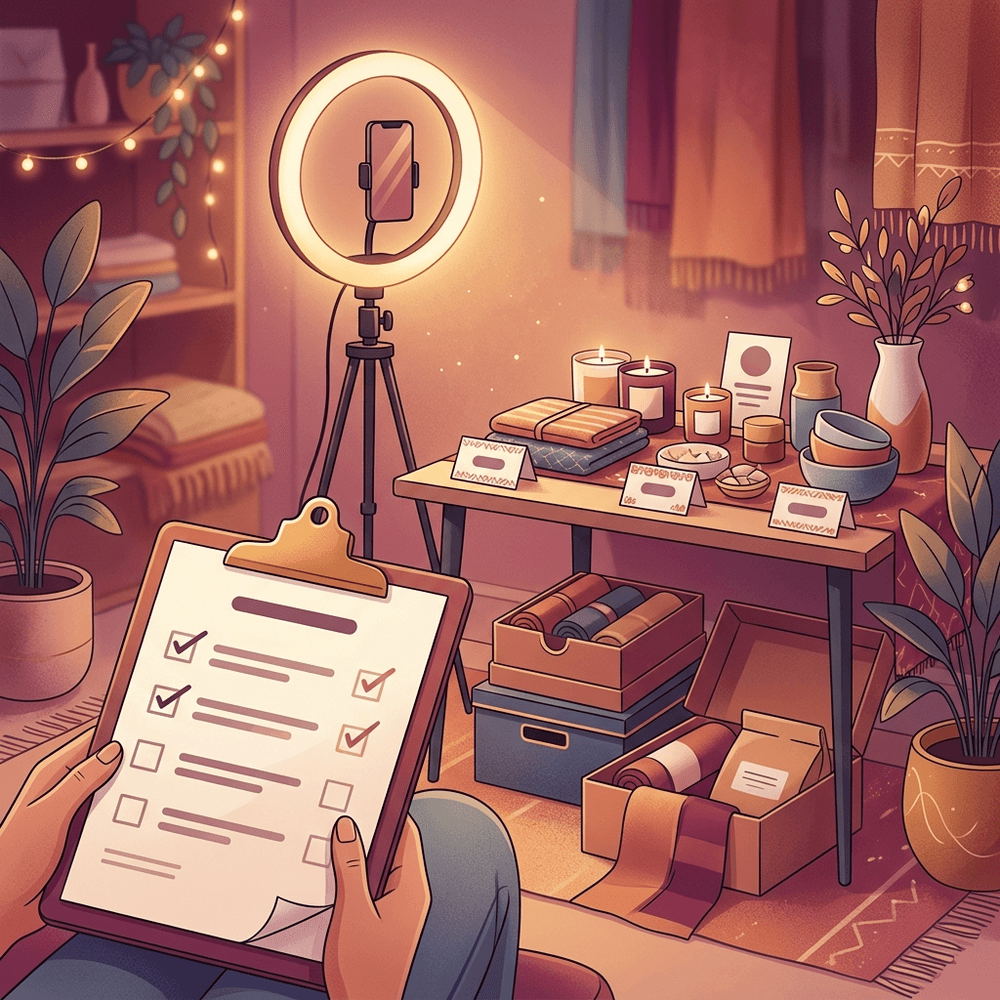 Checklist setup góc livestream bán hàng cho shop nhỏ