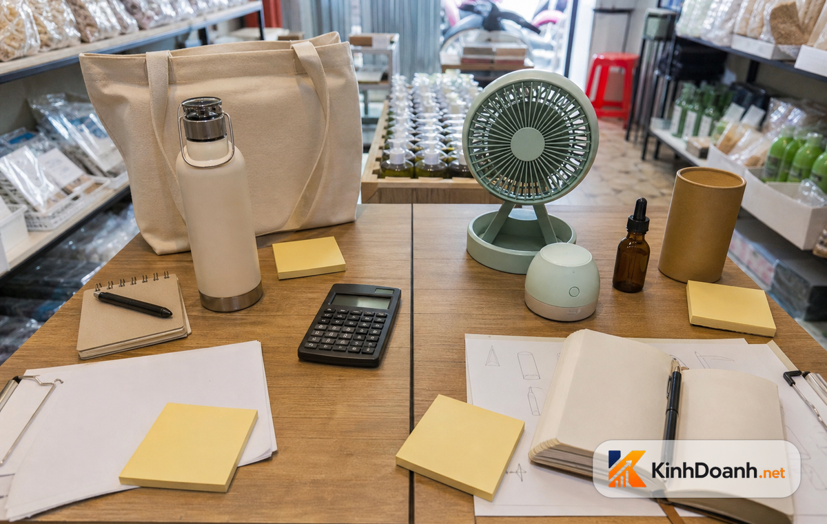 Chủ shop so sánh hai lựa chọn để thấy chi phí cơ hội trước khi nhập hàng
