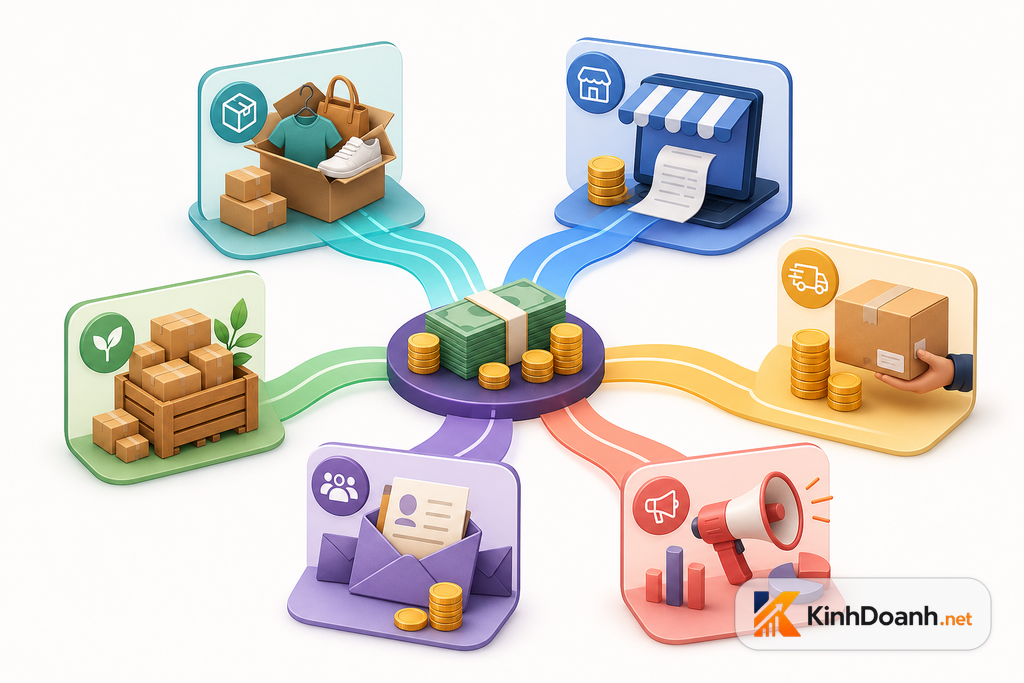 Tiền của shop bị kẹt trong tồn kho sàn COD ads lương và nhập hàng