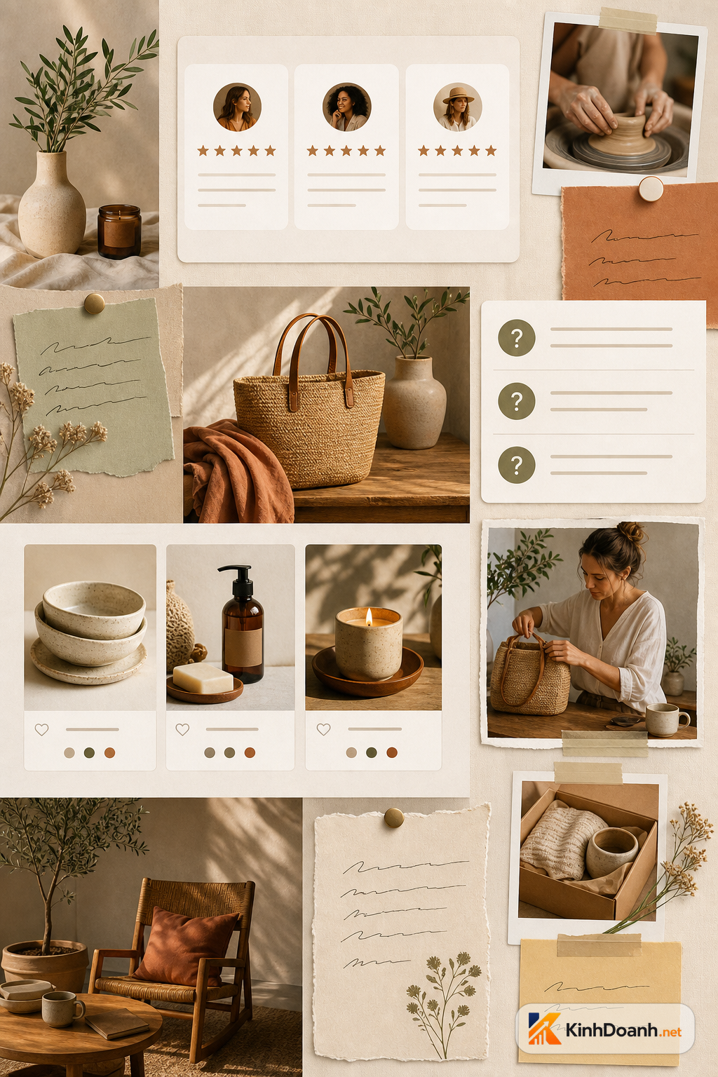 Nội dung shop nhỏ có kinh nghiệm thật, FAQ, review, ảnh sản phẩm và case khách