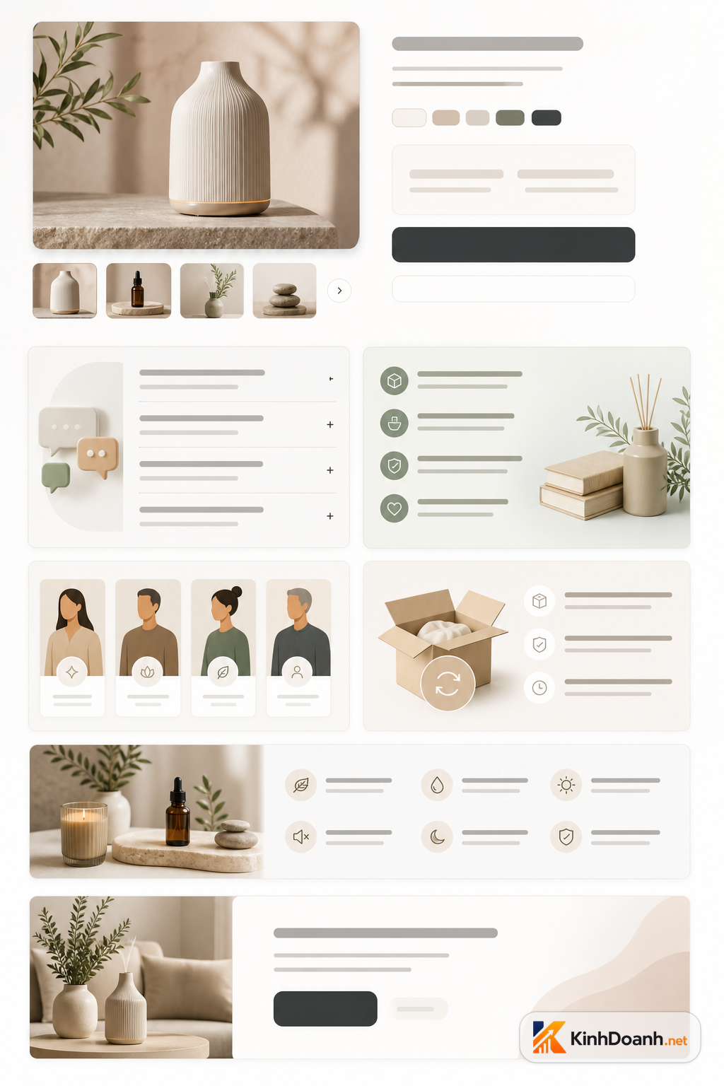 Product page mới có câu hỏi khách hay hỏi, hướng dẫn chọn và chính sách đổi trả rõ