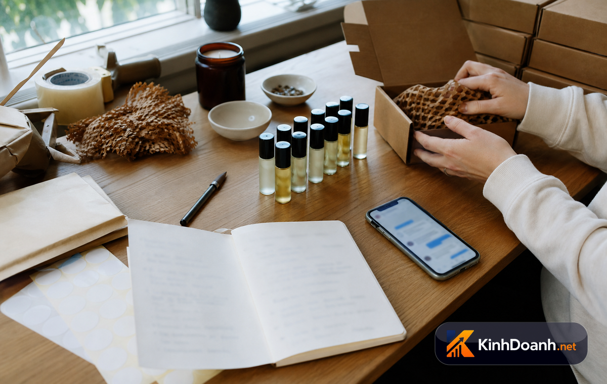 Chủ shop xem tin nhắn khách nói để suy nghĩ thêm