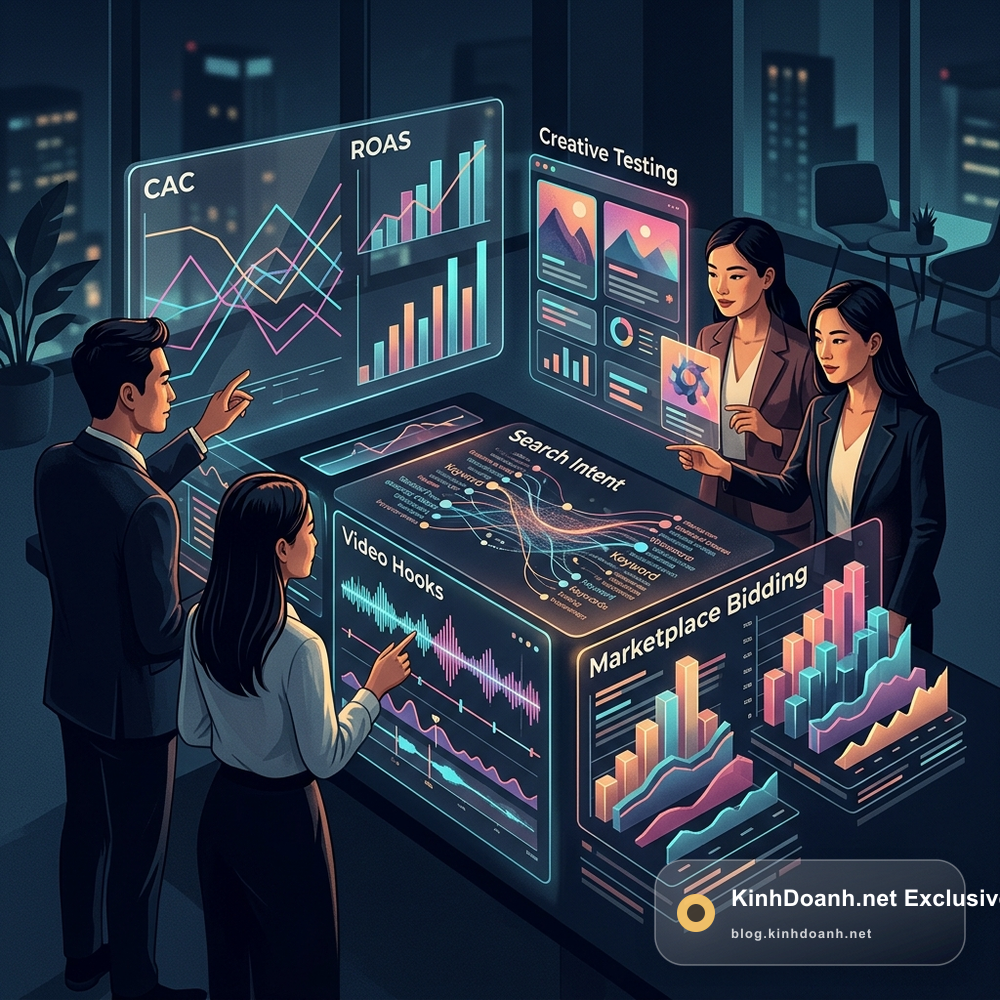 Kinh tế quảng cáo 2026 giữa ROAS, CAC, creative và intent mua hàng