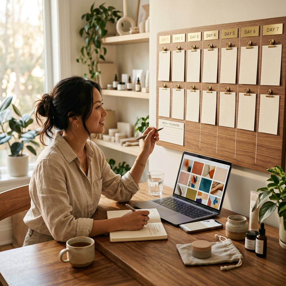 Chủ shop nhỏ lên lịch nội dung 7 ngày đầu để kéo khách vào shop online