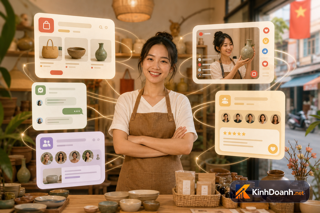 Shop nhỏ xây nhiều kênh bán để không phụ thuộc một nguồn