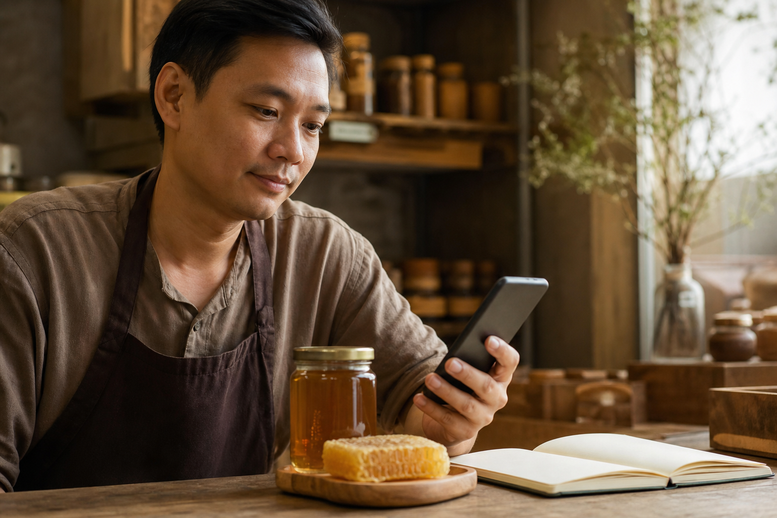 Chủ shop gửi cập nhật có trách nhiệm khi mẫu thật đã về tới bàn làm việc
