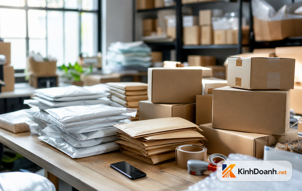 Khách hàng xếp hàng chờ mua tại một quầy hàng nhỏ, minh họa lực kéo của thị trường