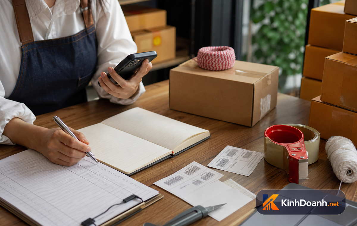 Chủ shop viết quy trình đóng gói trả lời inbox và đổi trả để shop bớt phụ thuộc trí nhớ