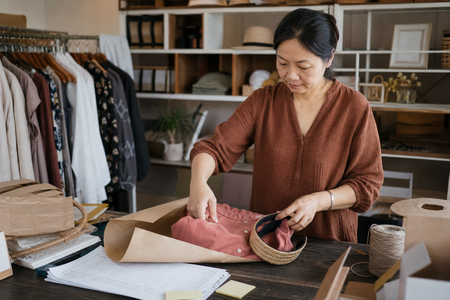 Chủ shop ghép một món bán chậm với phụ kiện để tạo combo gọn hơn