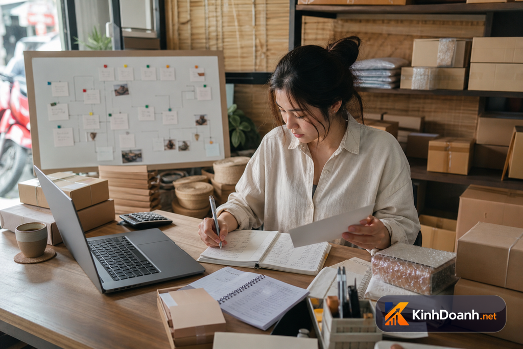 Shop nhỏ hiện đại quản dòng tiền công nợ tồn kho và đại lý
