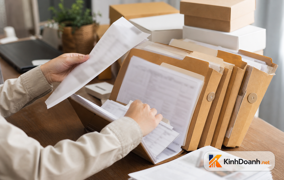 Chủ shop lưu giữ chứng từ đầu vào để truy xuất nguồn gốc hàng hóa