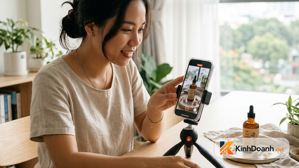 Quay video sản phẩm ngắn bằng điện thoại cho shop online